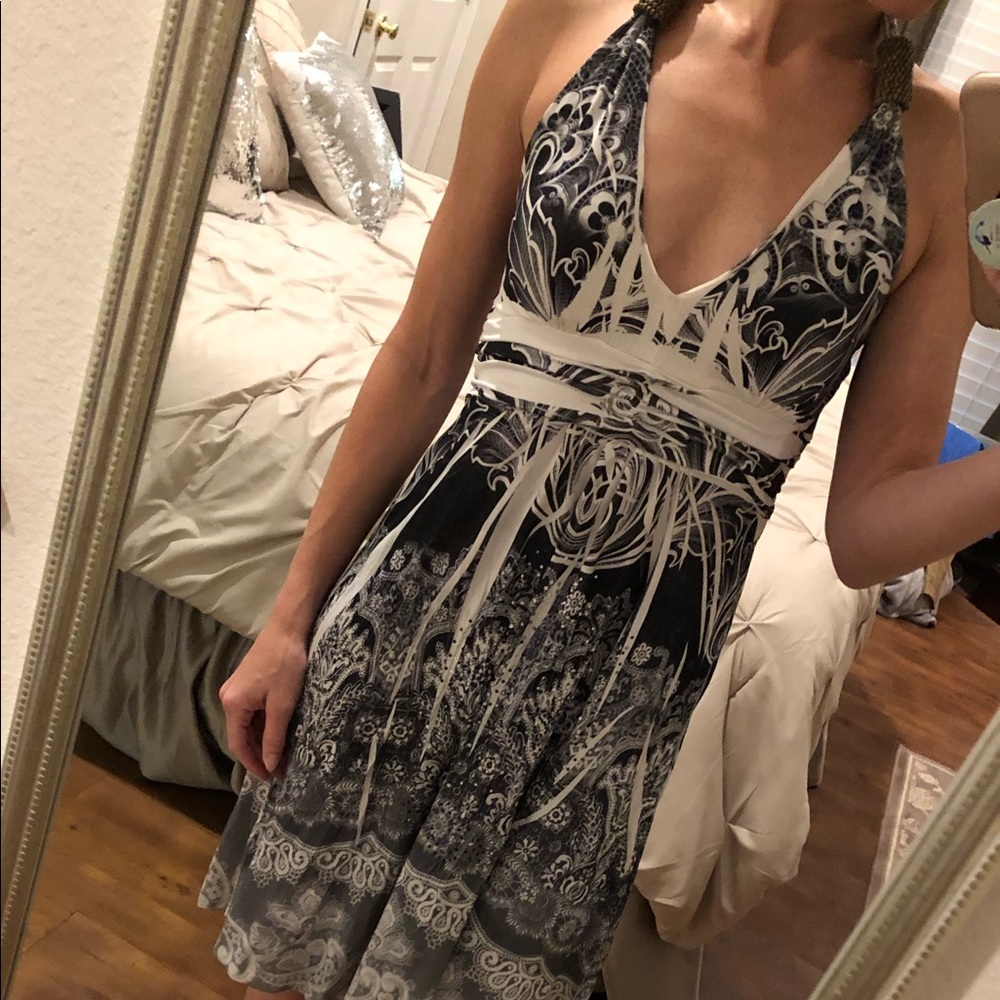 Light, flowy casual halter top dress